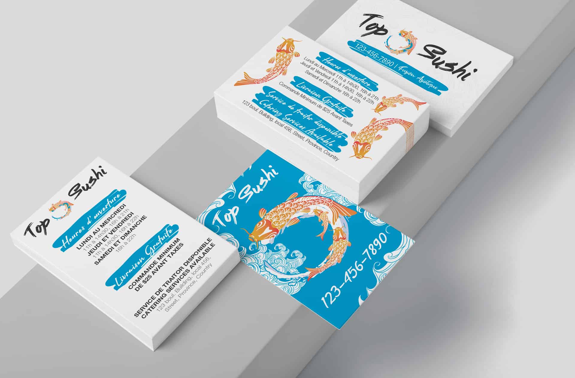 business card, top sushi business card, business card design, business card by oltonmarketing