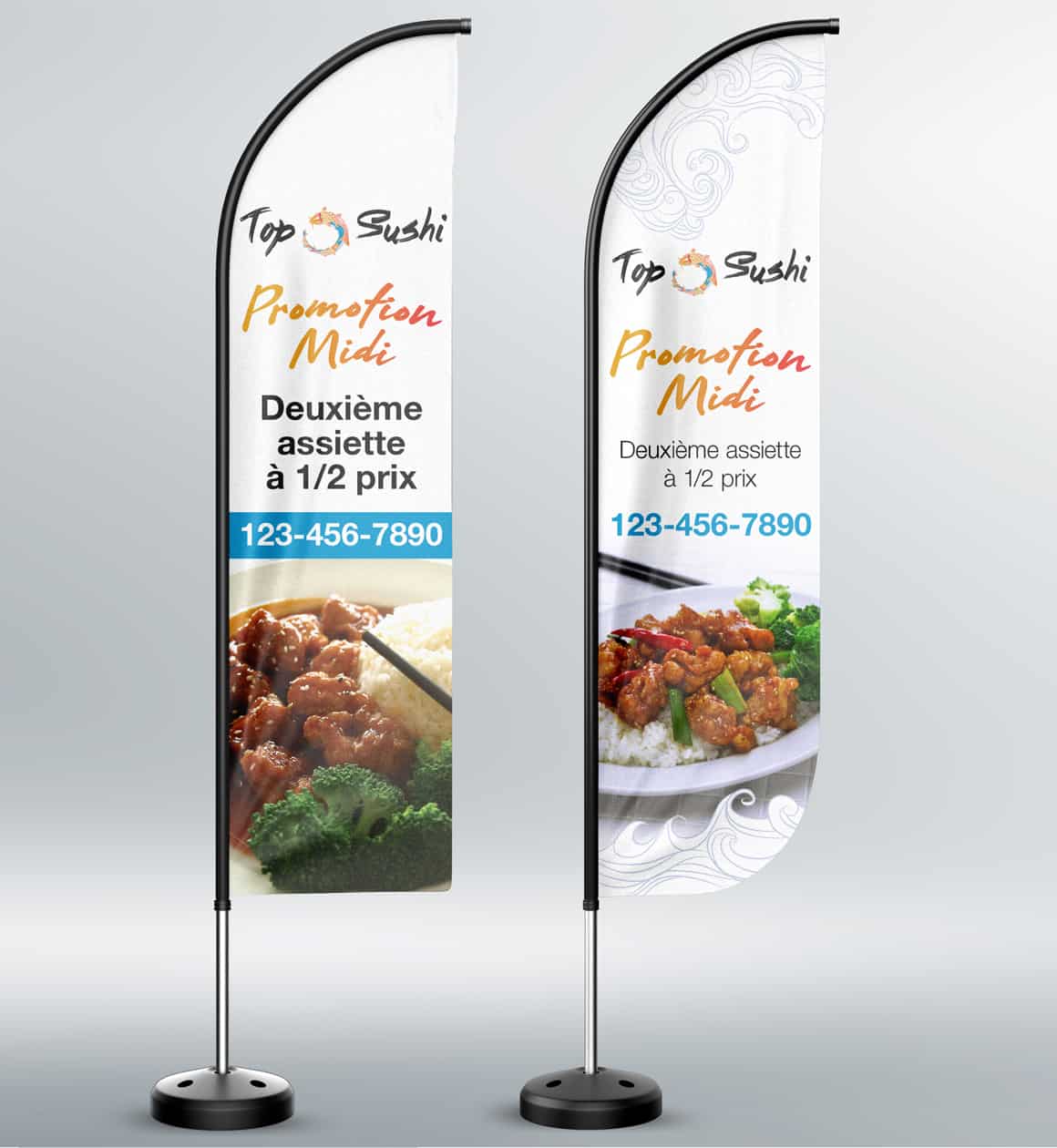 Top Sushi banner flag